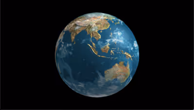 Preview image of the work "Our home planet 🌏: A nice visualization of our planet with clouds"