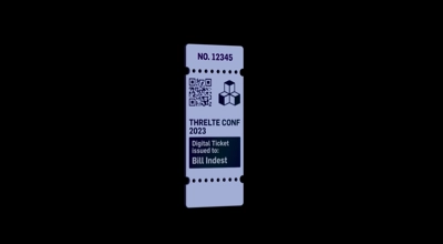 Threlte tutorial - creating a digital ticket Preview image of the work "3-D for the masses ๐ + ๐ + ๐: Understanding how threlte works by creating a digital ticket"