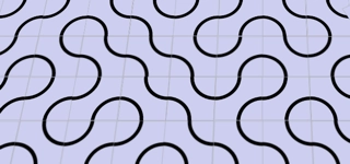 Preview image of the work "Truchet tiles 🏁: Tiles rotate to show interesting patterns"